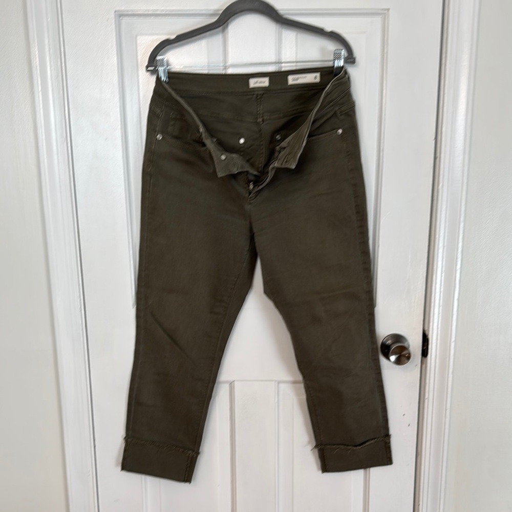 J. Jill Denim Authentic Fit Cropped Pants - Khaki
